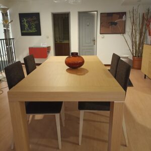 Mesa de comedor extensible roble natural