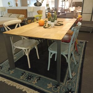 Liquidación conjunto mesa teca y sillas aluminio